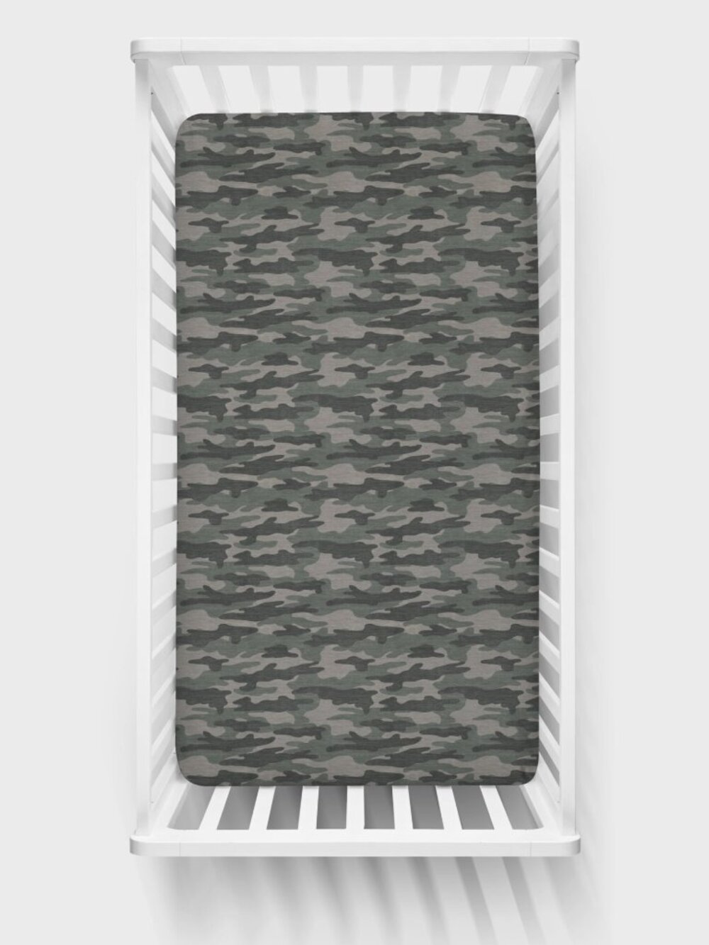 Little Sleepies Vintage Camo Fitted Crib Sheet, GUC